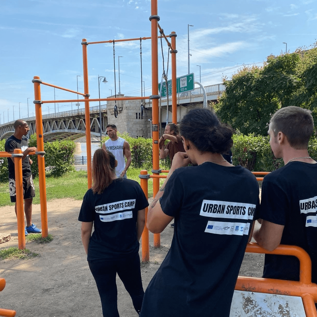 Street Workout session during the Urban Sports Camp